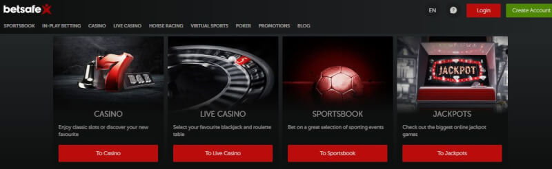 Betsafe Casino provides internet casino, sportsbook, live casino and jackpot games-logo