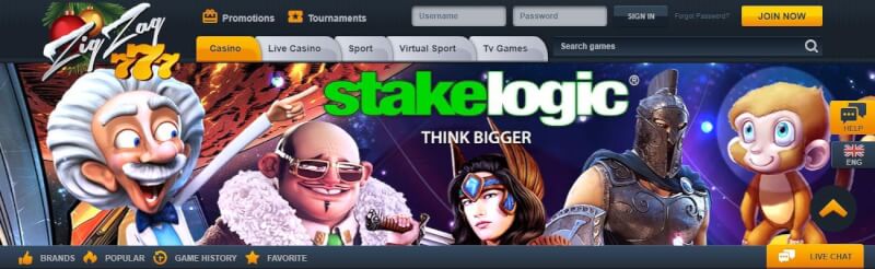 zigzag777 website provides gambling games, ilk depozit bonusu və yeni oyunçular üçün kampaniyalar-loqosu