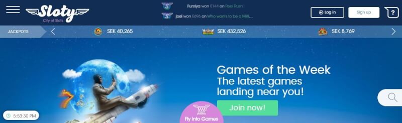 sloty casino website provides gambling games, ilk depozit əlavə və yeni oyunçular üçün promosyonlar-loqosu