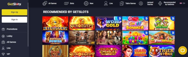 getslots website provides gambling games, ilk depozit bonusu və yeni oyunçular üçün promosyonlar-loqosu