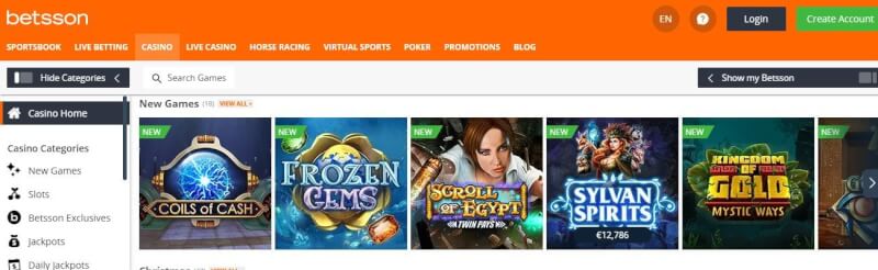 betsson casino website offers gambling games and campaigns for brand new players-logo