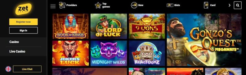 zet casino website offers casino games, ilk depozit bonusu və yeni oyunçular üçün promosyonlar-loqosu