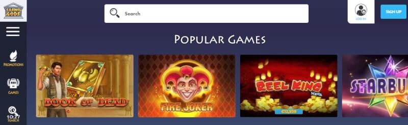 casino gods website provides gambling games and campaigns for brand new players-logo
