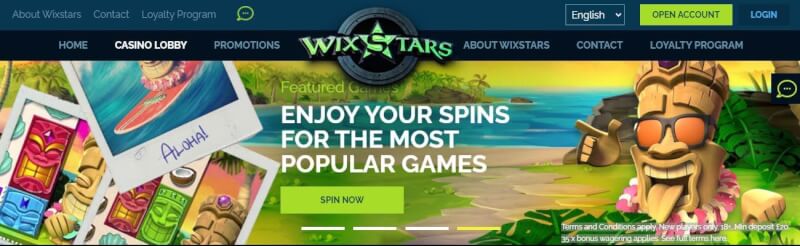 wixstars casino website offers casino games, çox ilk depozit əlavə və yeni oyunçular üçün kampaniyalar-loqosu