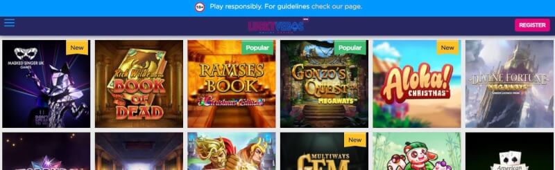 lucky vegas homepage offers gambling games, ilk depozit bonusu və yeni oyunçular üçün təkliflər-loqosu