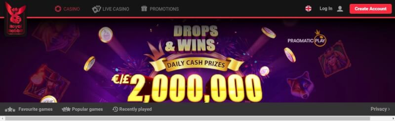 royal rabbit website offers casino games, ilk depozit bonusu və yeni oyunçular üçün promosyonlar-loqosu