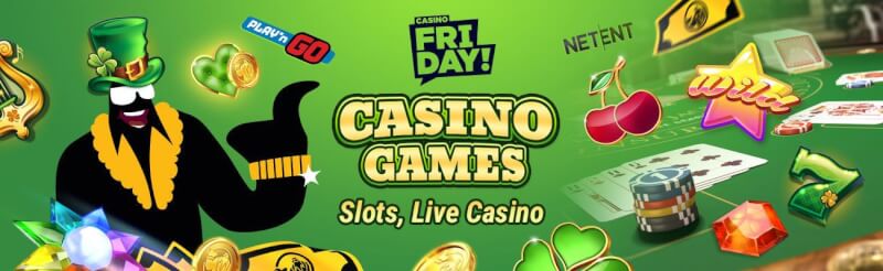 casino friday offers various gambling games like slot machines, blackjack kimi real vaxt kazino oyunları, bakkara və rulet-loqosu