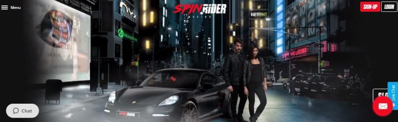 spin rider homepage offers casino games, ilk depozit əlavə və yeni oyunçular üçün promosyonlar-loqosu