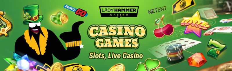 ladyhammer casino provides numerous gambling games like slot machines, blackjack kimi real vaxt kazino oyunları, bakkara və rulet-loqosu