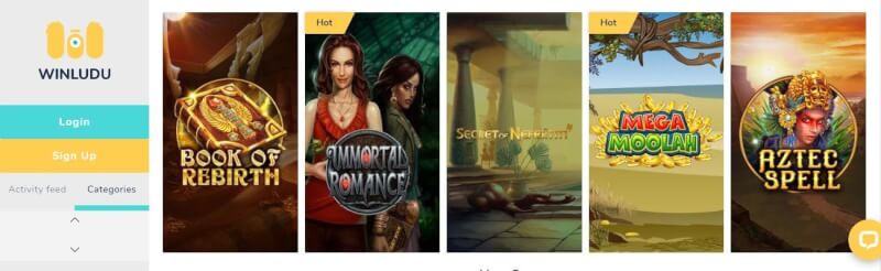 winludu casino homepage provides gambling games, very first deposit extra and promotions for brand new players-logo