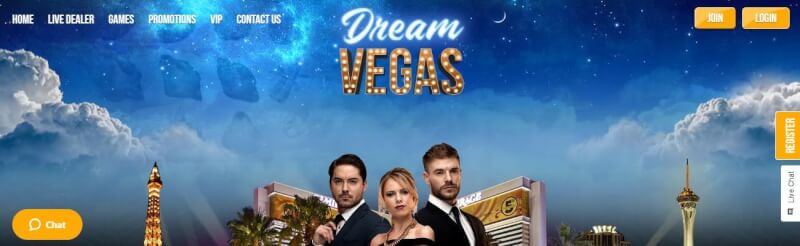 dream vegas website offers casino games, ilk depozit əlavəsi və yeni oyunçular üçün promosyonlar-loqosu