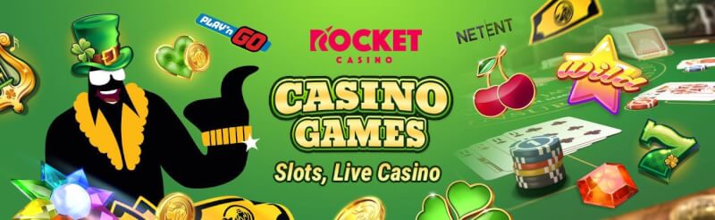 rocket casino provides different casino games like slot machines, blackjack kimi real vaxt kazino oyunları, bakkara və rulet-loqosu