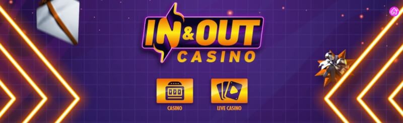 in and out casino website offers casino games and offers for new players + play n play deposit options-logo