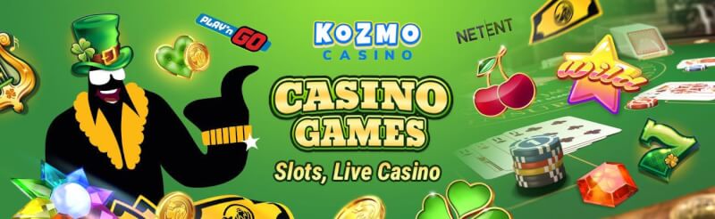 kozmo casino offers various gambling games like slots, blackjack kimi real vaxt qumar oyunları, bakkara və rulet-loqosu
