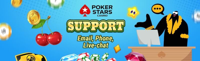 PokerStars provides one of the best support service to help you with any problem with regards to our Casino games-logo