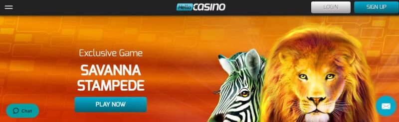 hello casino homepage provides gambling games, first deposit bonus and campaigns for brand new players-logo