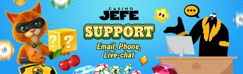 Casino Jefe support options, quarter-hour assistance guarantee-logo