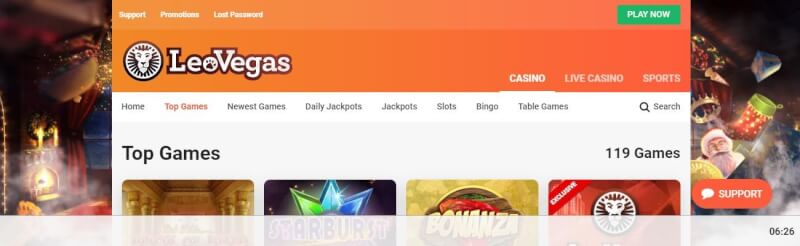 leovegas casino website offers gambling games, activities gambling and campaigns for brand new players-logo