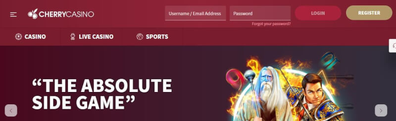 cherry casino homepage provides casino games, ilk depozit əlavə və yeni oyunçular üçün kampaniyalar-loqosu