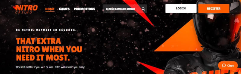 nitro website provides gambling games and campaigns for new players-logo