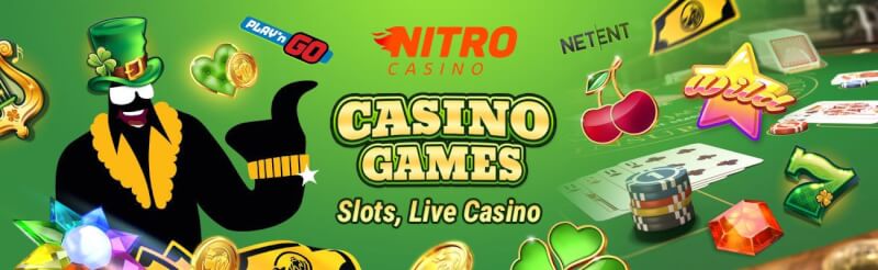 nitro casino provides different gambling games like slot machines, blackjack kimi canlı kazino oyunları, bakkara və rulet-loqosu