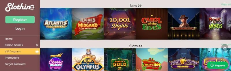 slothino homepage provides gambling games and promotions for new players-logo