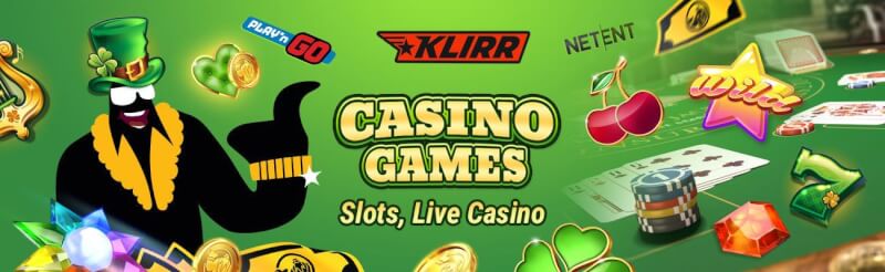klirr offers numerous gambling games like slots, blackjack kimi real vaxt kazino oyunları, bakkara və rulet-loqosu