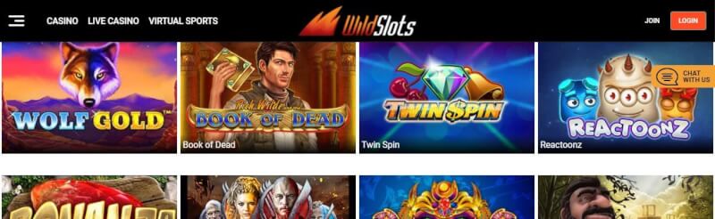 wildslots website provides casino games, ilk depozit əlavə və yeni oyunçular üçün təkliflər-loqosu