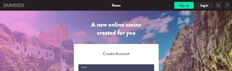 dunder casino lobby provides games and bonus provide for new players-logo