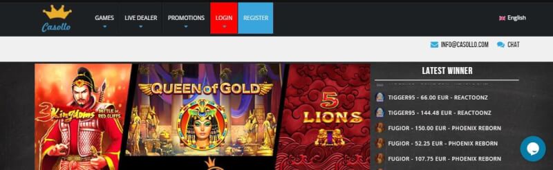 casollo website offers casino games, ilk depozit bonusu və yeni oyunçular üçün kampaniyalar-loqosu