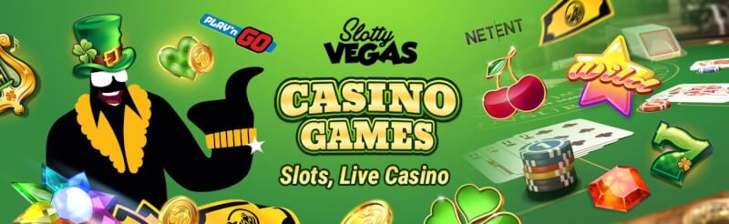 slottyvegas offers different gambling games like internet based slot machines and live casino games from well-known providers like netent and microgaming-logo