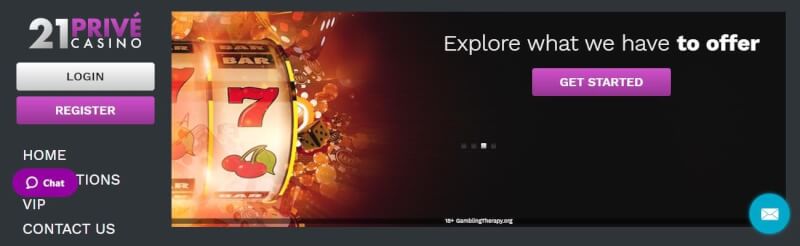 21 prive website offers gambling games, very first deposit extra and promotions for new players-logo