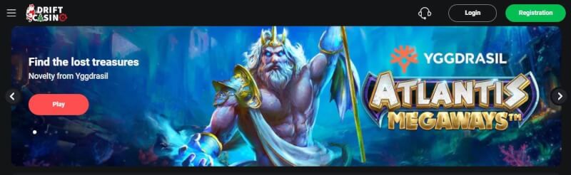 drift casino lobby offers casino games and registration-logo