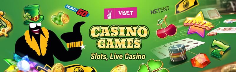 vbet casino offers numerous casino games like slot machines, blackjack kimi real vaxt qumar oyunları, bakkara və rulet-loqosu