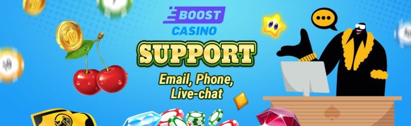 you will find quite a few choices to contact the Boost Casino client service-logo
