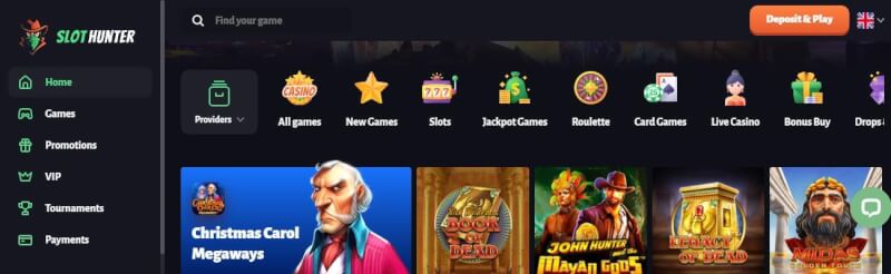 slothunter lobby provides gambling games, campaigns, vip players, casino tournaments and payment options-logo