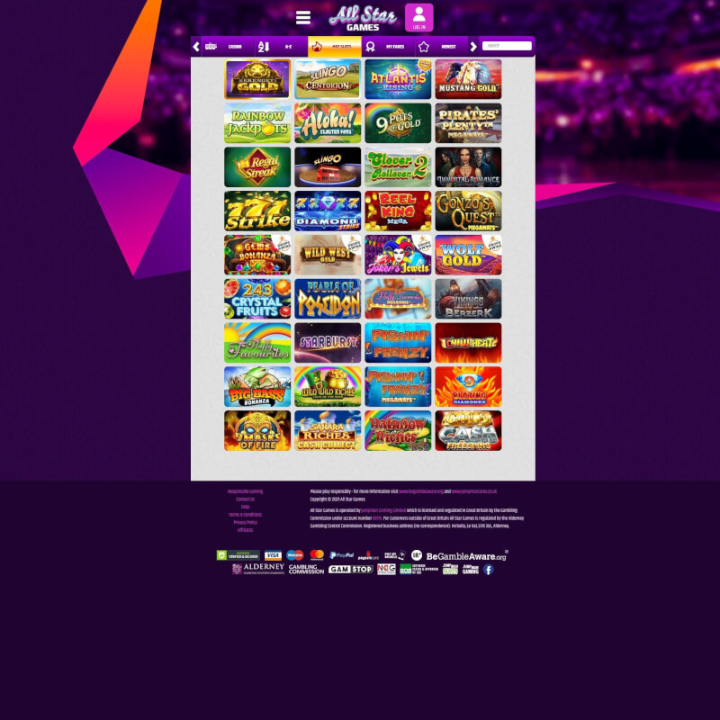 all-star Games Casino screenshot 2