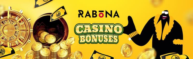 rabona casino offers welcome package with deposit bonus and no-cost spins for brand new players-logo