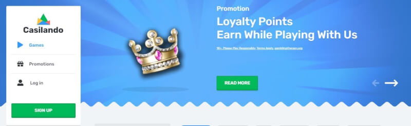 casilando website offers gambling games, çox ilk depozit əlavə və yeni oyunçular üçün təkliflər-loqosu