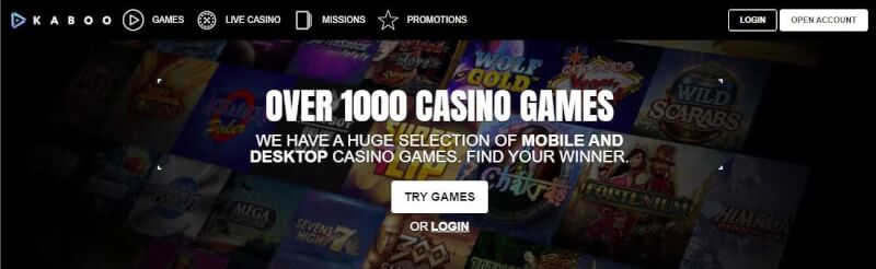 kaboo casino website provides gambling games, ilk depozit bonusu və yeni oyunçular üçün promosyonlar-loqosu