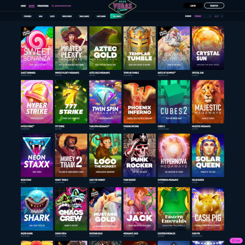Neon Vegas Casino screenshot 2