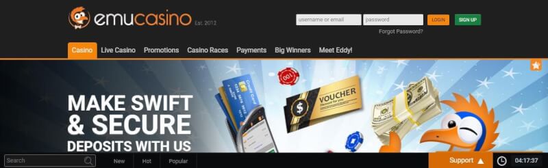 emu casino website provides casino games, çox ilk depozit əlavə və yeni oyunçular üçün təkliflər-loqosu